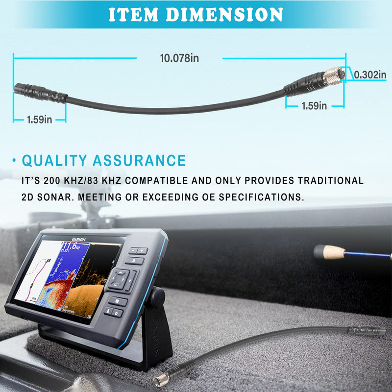 1852072 ‎MKR-US2-12 Universal Sonar 2 Adapter Cable Compatible with Garmin Echo, echoMAP, Striker Series Fishfinder Replace for 1852072