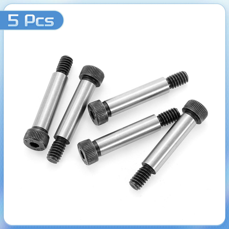 uxcell Alloy Steel Hexagon Socket Head Shoulder Screws Bolts, 1-5/16" Shoulder Length, 5/16" Shoulder Dia, 5/16-20 UNC Thread, 5pcs 1-1/4" x 5/16"