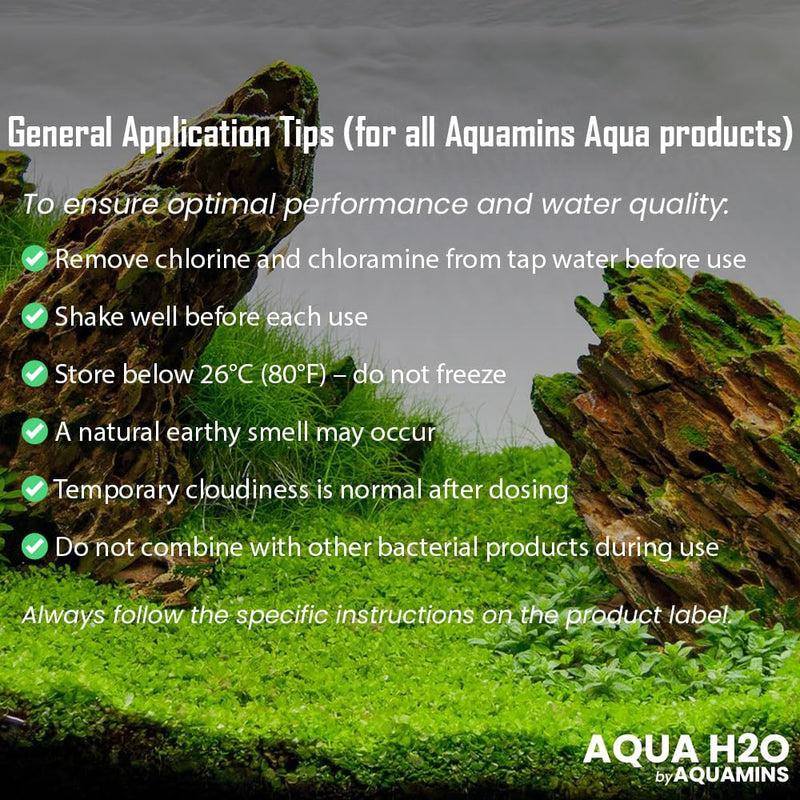 Aqua H2O – Water Treatment for Aquarium, 500ml (17 fl oz) | Freshwater & Marine Conditioner 500ml/17fl oz