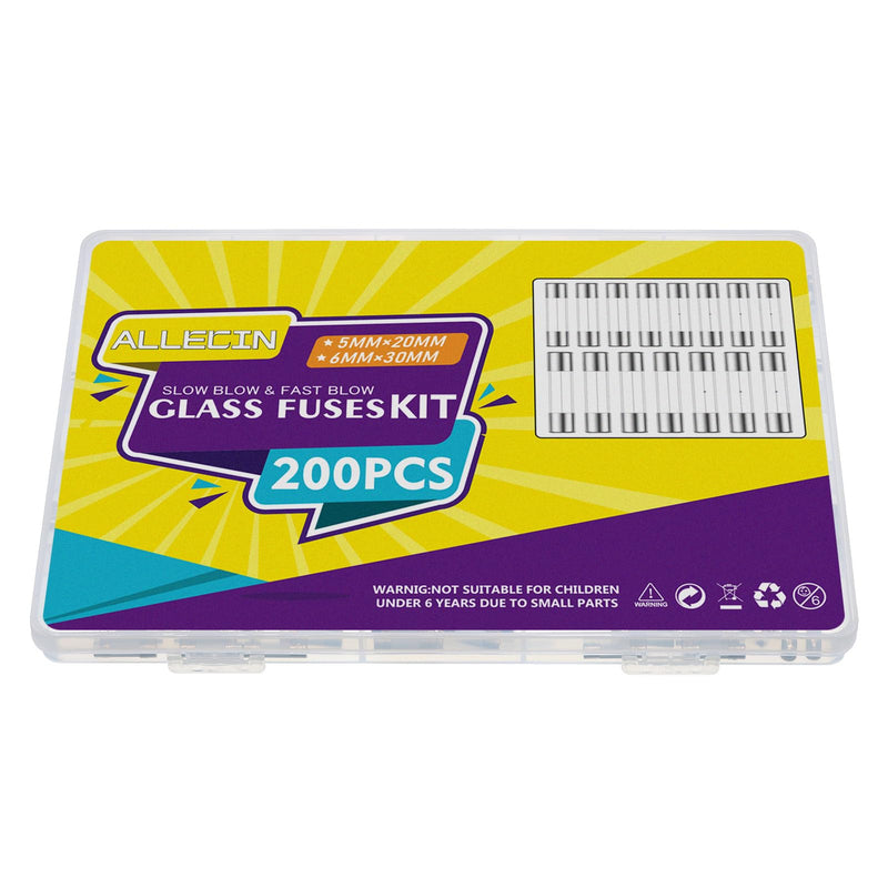 21 Values 250V Fast Slow Blow Glass Fuses Assortment Kit 5X20MM F 1A 2A 5A 10A 15A 20A Cartridge Fusibles 6X30MM T 1 5 10 15 20 Amp Electrical Fuse Tube Set Glass Fuses Kit