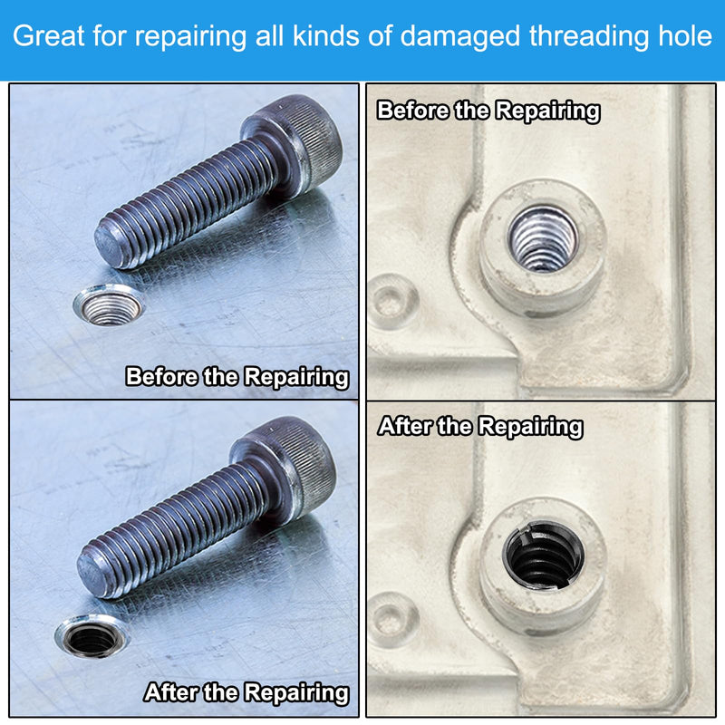 PATIKIL Grade 8.8 Carbon Steel Threaded Repair Insert Nut, 5pcs M8x1.25 Female to M12x1.75 Male Screw Sleeve Inserts Reducing Adapter Reducer 20mm M8xM12x20mm