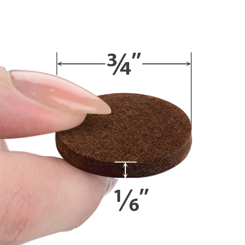 X-PROTECTOR Felt Furniture Pads - 56 PCS 3/4" - Felt Pads Floor Protectors - Chair Felt Pads - Felt Pads for Furniture Feet - Furniture Pads for Hardwood Floors - Protect Your Floors! (Brown, Round) 3/4" 56 Brown, Round