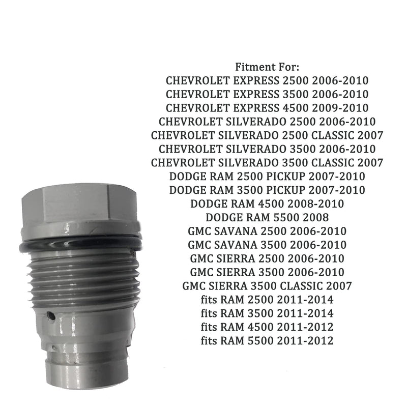 1110010013 Diesel Pump Pressure Relief Valve Replace 68005441AA 4938005 Compatible with Cummins 6.7L Ram 2500 & 3500