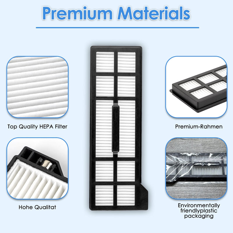(6 Pieces) X10 Pro Omni HEPA Filter Compatible with EUFY X10 Pro Omni Robot Vacuum Cleaner Filter Accessories HEPA Filter (6 Pieces)