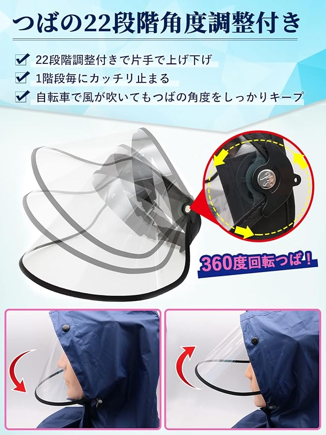 GOKEI Rain Visor, Thin and Fogless, No Water Drops, Rain Hat, Rain Hat, Clear Visor, Rain Protection, Rain Bazer, Women's, Transparent, UV Protection, UPF50+, Pollen Visor, Non-Slip, Raincoat, Rain - NewNest Australia