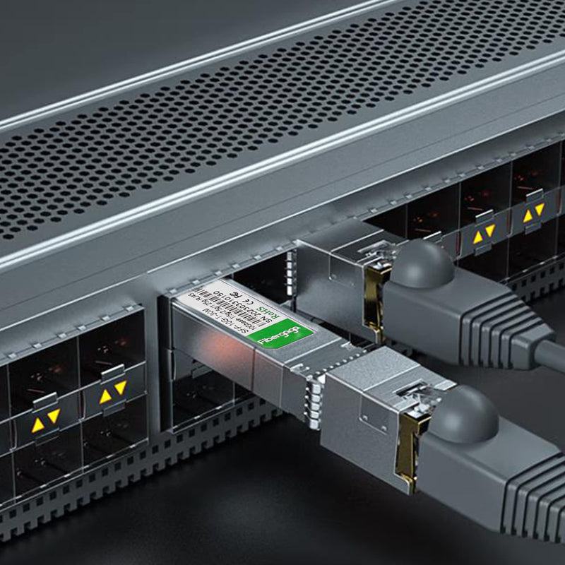 SFP+ to RJ45, 1.25g/2.5g/5g/10G-T Copper Transceiver Module, 10GBase-T SFP+, Compatible for Cisco SFP-10G-T-S, Ubiquiti UniFi UF-RJ45-10G, Mikrotik and More, 100ft/30M, Fibergaga