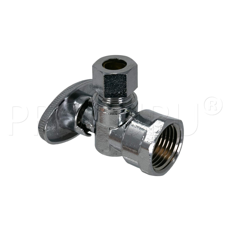 [10-Pack] PROCURU 1/2" FIP x 3/8" OD Comp Angle Stop Valve, Quarter-Turn Shut Off, LF Certified Safe (3SV400-10P) 10 1/2" FIP X 3/8" Compression