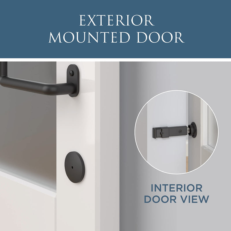 National Hardware N700-150 Barn Door Lock, 5" x 1-1/4" x 3/4", Matte Black 5" x 1-1/4" x 3/4"