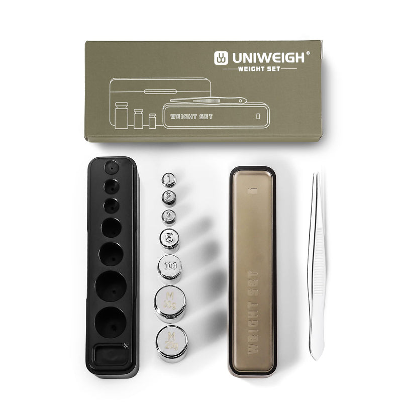 Calibration Weights Set, 7pcs 1-60g Calibration Gram Scale Weights Kit, Small Test Weight for Scales Digital Weight Grams, Includes: 1g*1, 2g*2, 5g*1,10g*1, 20g*2,1 Piece Tweezers
