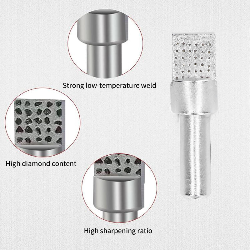 Grinding Wheel Dresser, Square Head Diamond Coated Dressers with 10mm Shank, Point Diamond Dresser for Truing Grinding Deburring,Diamond Grinding Wheel Dressing Tool Grinder Accessories