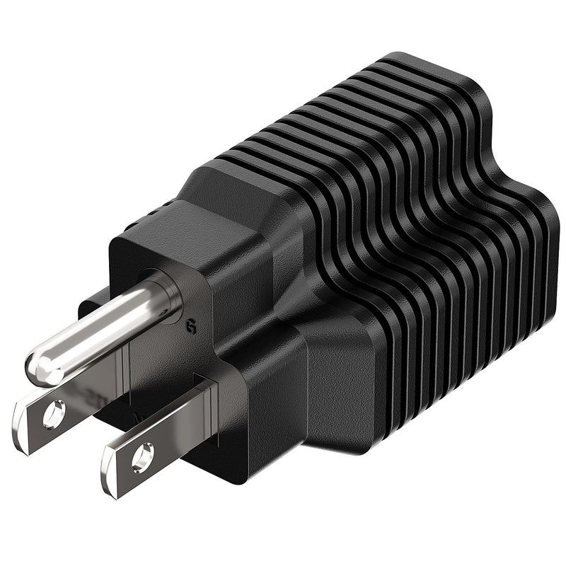 [4-in-1] 15 Amp Household AC Plug to 20 Amp T Blade Adapter,5-15P to 5-20R,5-15P to 6-15R,5-15P to 6-20R, 4 in 1 AC Power Adapter,15A 125V to 20A 250V Adapter 1 Count (Pack of 1)