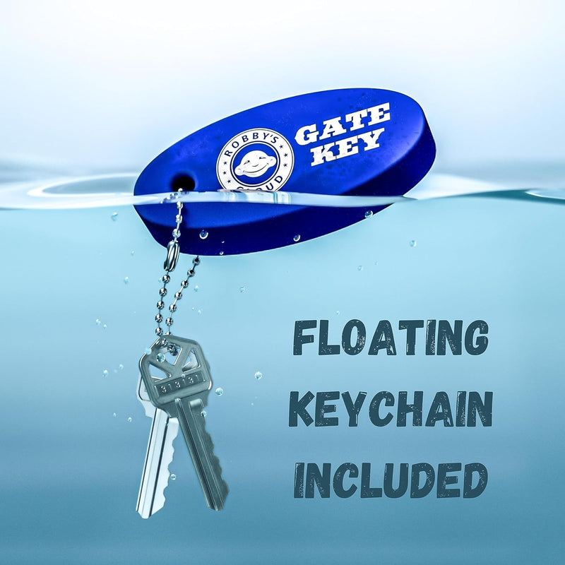 Key Replacement for Magna Latch Series 3 with Forward Facing Keyhole (New Style) - Key 313131 for Lokklatch & MagnaLatch Pool Gate Models with Robby's Cloud Key Float Keychain (3 Pack) Magna Latch Series 3 Key