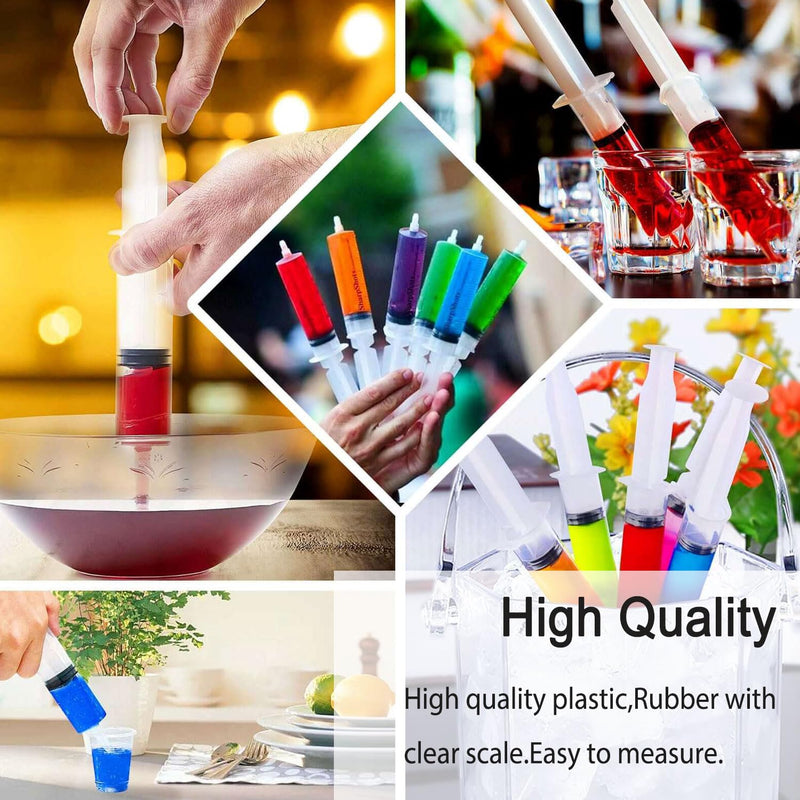 60 ml Syringe Without Needle, Syringe for Liquid with Cap, Oral, Scientific Labs, Measurement, Pack of 4 60ml