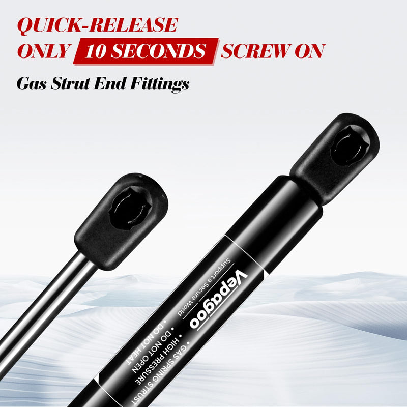 Vepagoo Gas Strut Nylon End Fittings fit for 10MM Ball Socket, with M8 Thread 4pcs Straight Detachable Shock Lift Jiont Connector M8 (10mm)