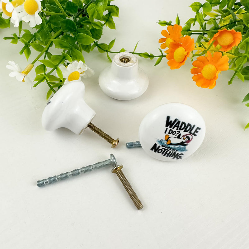 Ceramic 8Pack 1.5" Ceramic Fun Unique Cute Animal Decorative Kitchen Cabinet Cupboard Furniture Dresser Drawer Knobs Pull Handles