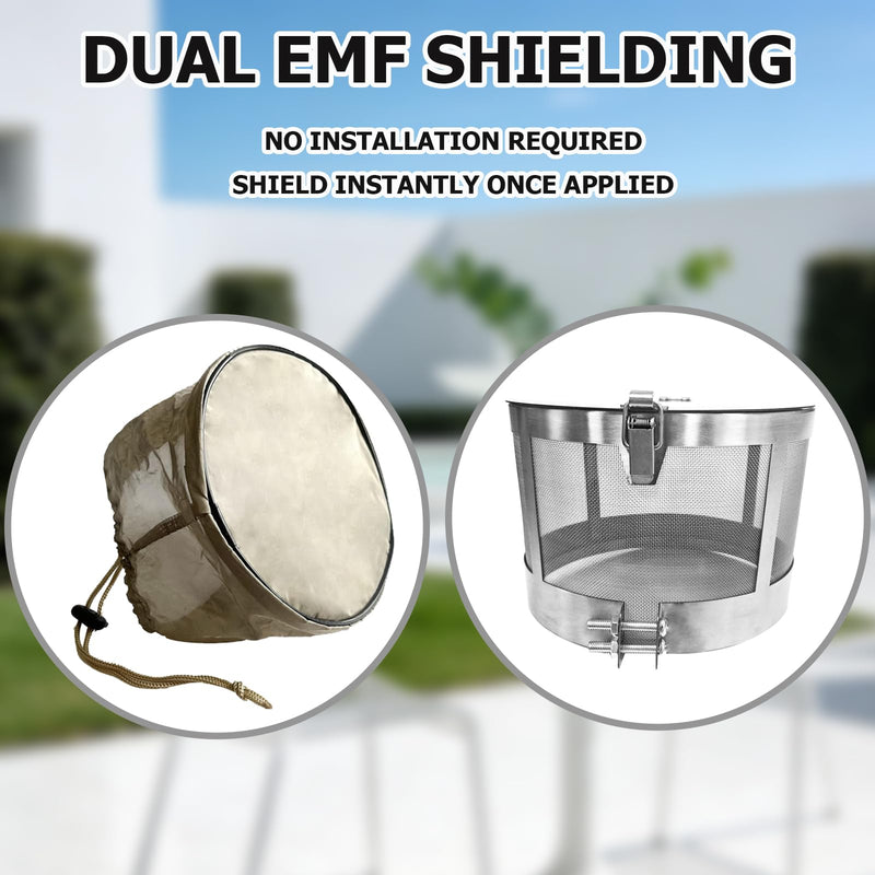 Smart Meter Cover E mf Blocker for Home WiFi Blocker Faraday Cage E mf Blockers for Home EMP Protection R F-R adiation S hield Guard Stainless Steel 304 Faraday Box Large E M F Protection
