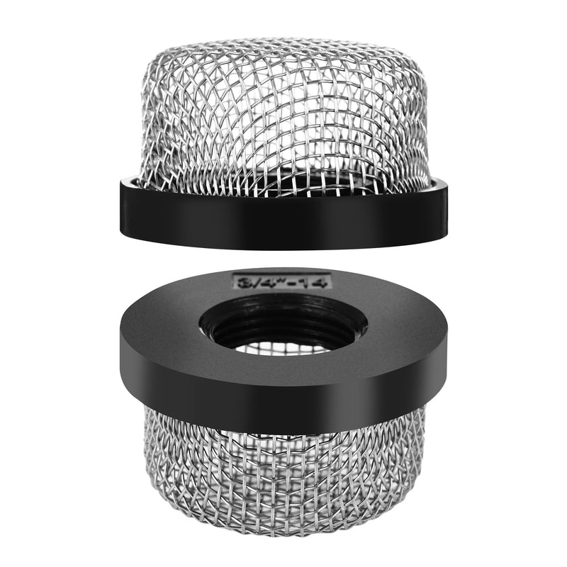 4 Pack Stainless Steel Mesh Strainer, 3/4"-14 Aerator Screen, Compatible with Livewell Pump, Industrial Plumbing Inline, Garden Washers, and Baitwell, Enhancing Filtering and Aeration 4