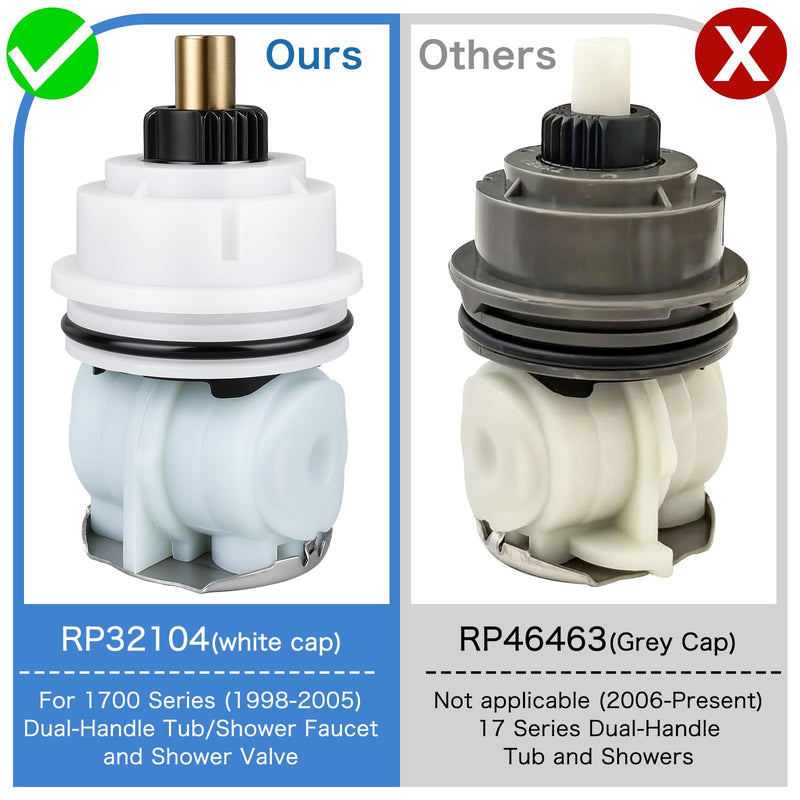 RP32104 Shower Cartridge, Compatible with Delta Monitor 1700 series(1998-2005) Showers ，With RP28603 Seat and Spring Repair Kit