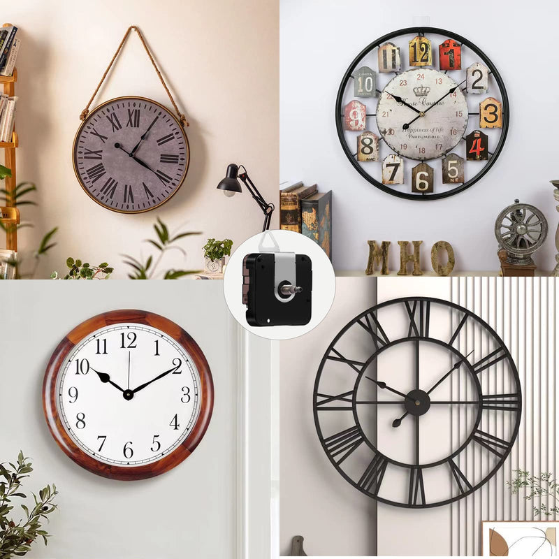 Large Wall Clock 12888 Movement Replacement, I Axis Shaft High Torque Clock Parts, Quartz Clock Mechanism Battery Operated, Giant Wall Clock Motor Repair DIY (DW-12888-I, No Hands) Thread Length: 12mm(15/32 inches) No Clock Hands