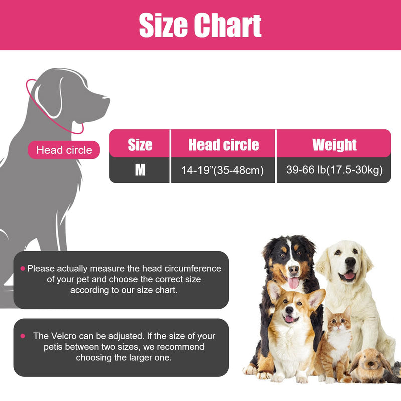 Dog Ear Muffs, Dog Ear Cover for Noise Protection & Bath, No Shake Ear-Wraps for Dogs, Dog-Ear Protection for Noise, Ears Muffs for Grooming/Head Ears Cover (Pink, M)