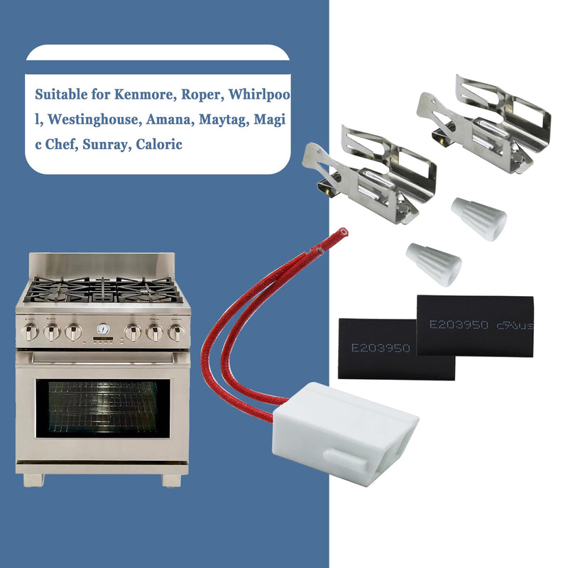 12001676 Burner Terminal Receptacle Block Kit for Whirlpool & Kenmore Ranges AP4009015 PS1570190 4381752 1657226 1657222 (Set of 2)