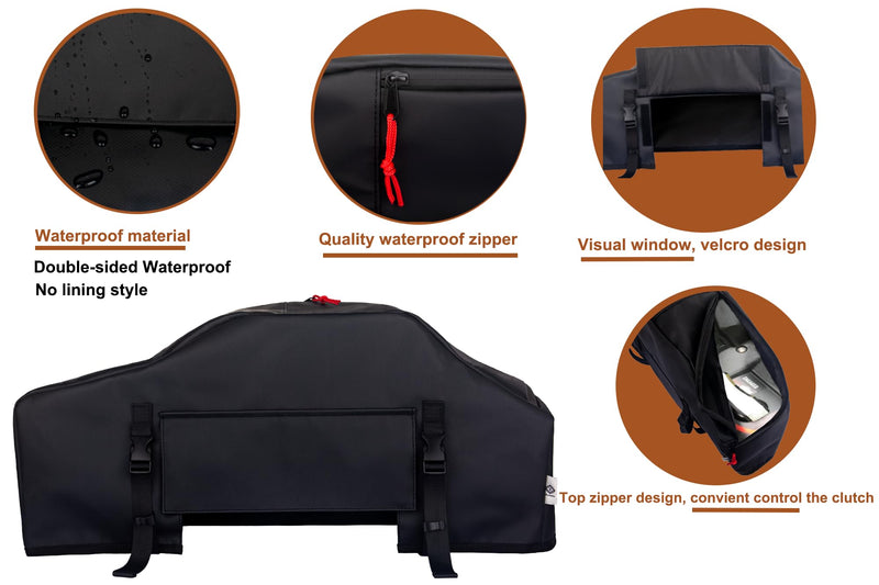 Winch Cover, High Quality UV-resistant Waterproof Winch Protective Cover, Indoor/Outdoor Winch Accessories, Weather Resistant Dust Cover for Electric Winches up to 12000 Lbs (No lining) Portable Winch Cover