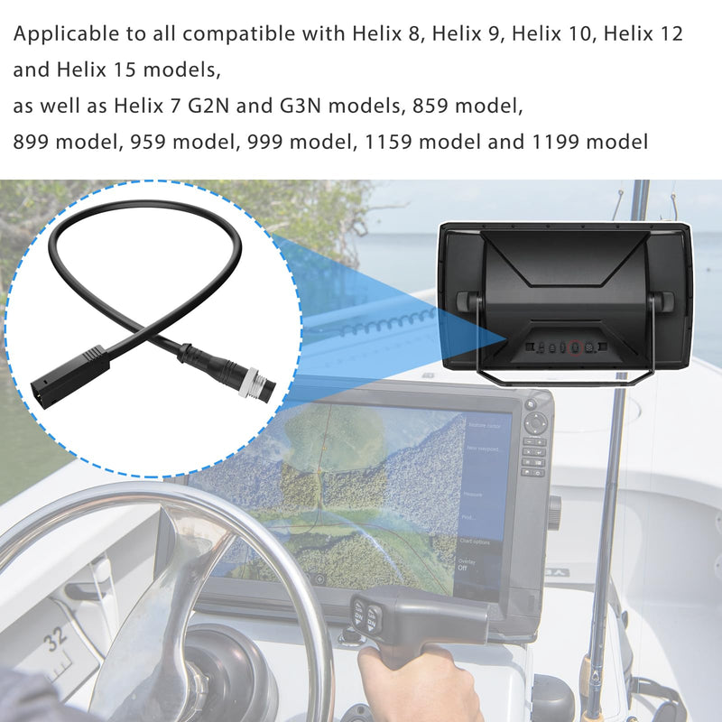 720074-12 AS EC QDE Ethernet Dongle Adapter Cable for Humminbird Helix Fish | Compatible with Humminbird Fish Finders HELIX 7/HELIX 8/HELIX 9/HELIX 10/HELIX 12,and HELIX 15 Models