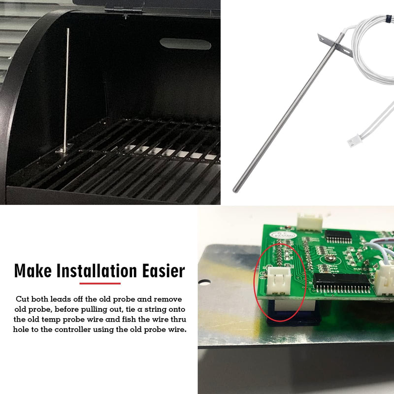 Temperature Probe Sensor RTD Replacement Parts for Camp Chef Wood Pellet Smoker Grills, Replace for Part PG24-44