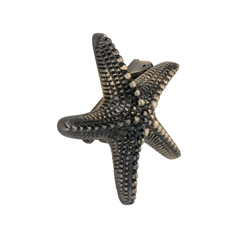 Infinity Decor Solid Brass Antique Starfish Door Knocker 155mm in Antique Brass Finish for Front Door Furniture
