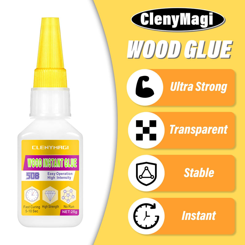 Wood Glue, 2 Pack Tacky Glue, High Strength Fast Drying Clear Wood Glue, Wood Glue for Crafts, Tacky Glue for Crafts, Suitable for Furniture, Garden, Wood Crafts, DIY, Decoration