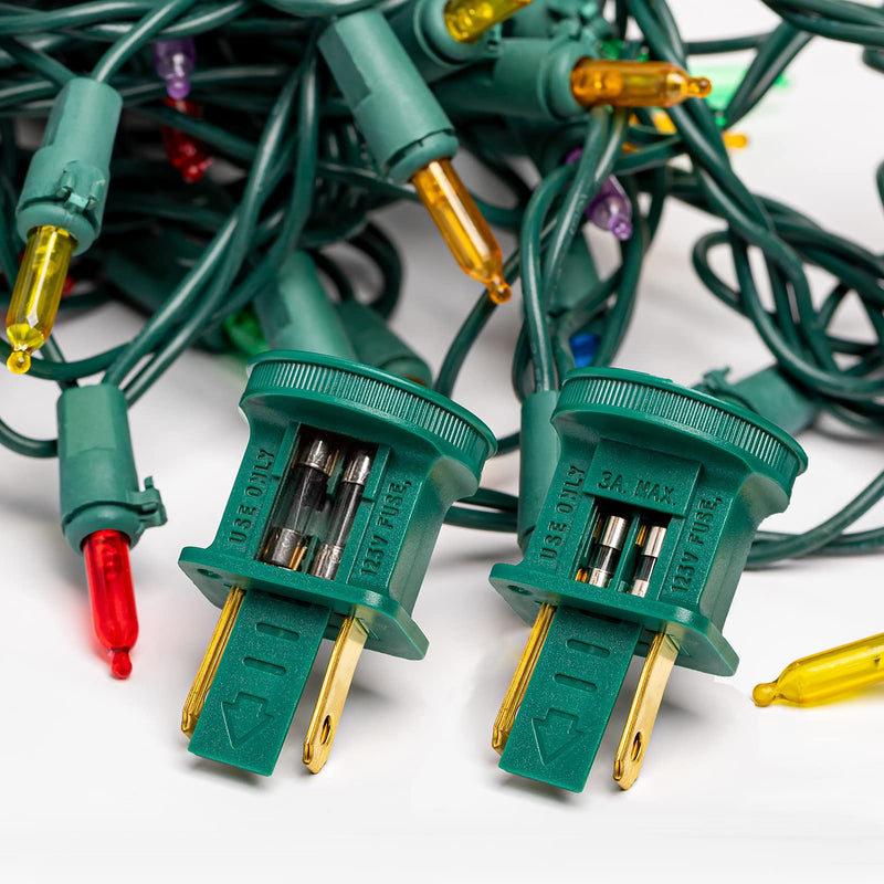 5 Values 100 Pcs 125V Christmas Light Fuses Kit 5x20MM 3A 5A 125 Volt Max Fuse and 3.6X10MM ts-66 2.5 3 5 Amp 125V Mini Glass Fuses Replacement for Outdoor C9 String Xmas Lights Fan