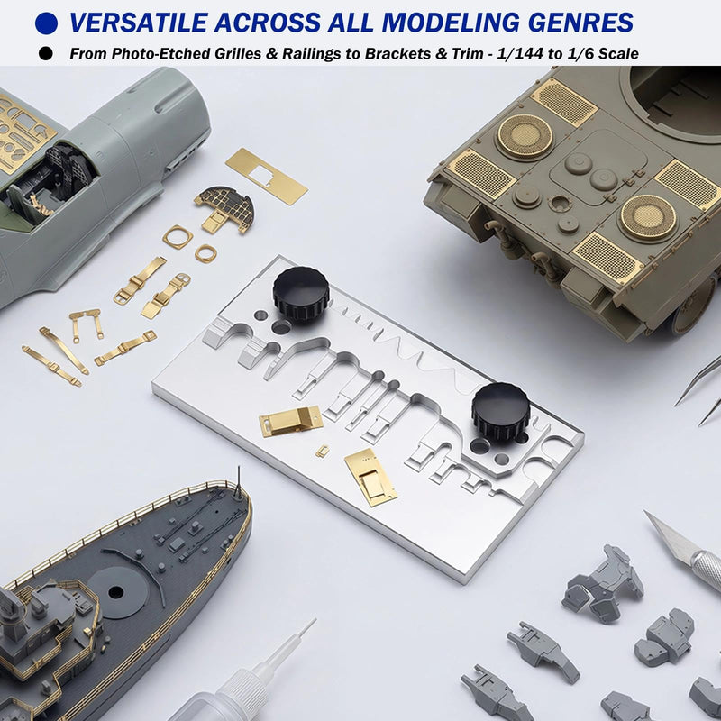 Photo Etched Parts Bender Metal Etching Sheet Bender Bench Vise Scale Military Model Hobby Craft Building Tool for Model Tools Hobby Accessories DIY Tool(4553)