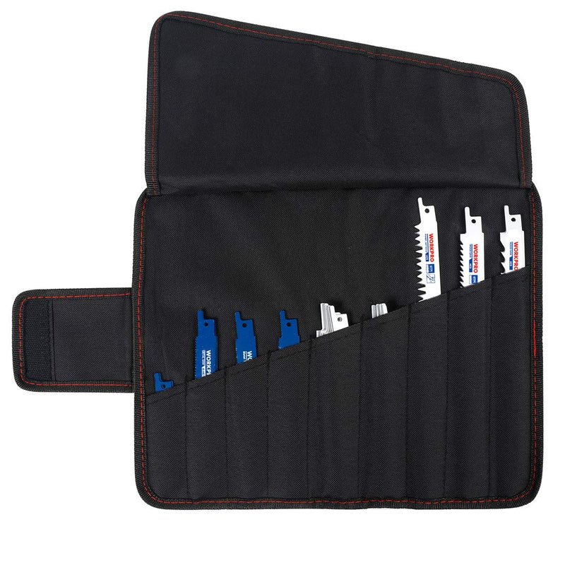 WORKPRO 32-Piece Reciprocating Saw Blade Set - Metal/Woodcutting Saw Blades, Pruner Saw Blades with Organizer Pouch Cr-V,32pcs - NewNest Australia