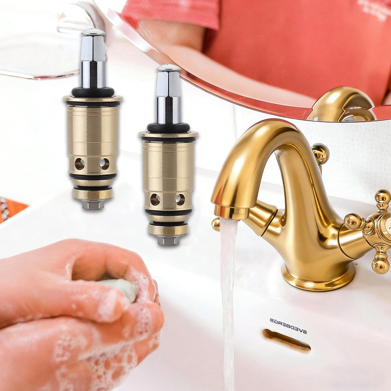 Compatible with Chicago 1-099XTJKABNF & 1-100XTJKABNF Quadruple-Compression Hot/Cold Water Core, Compatible with Chicago Faucet Cartridge, Bath & Kitchen Faucet Replacement