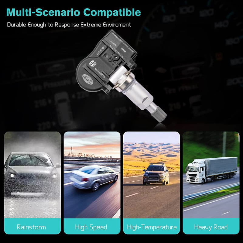 56053031AD TPMS Tire Pressure Sensor ‎for Dodge Avenger Caliber Dakota Grand Caravan, Chrysler 300 300C Crossfire, Jeep Cherokee Commander Compass Grand Cherokee Wrangler KIA Mitsubishi Lancia