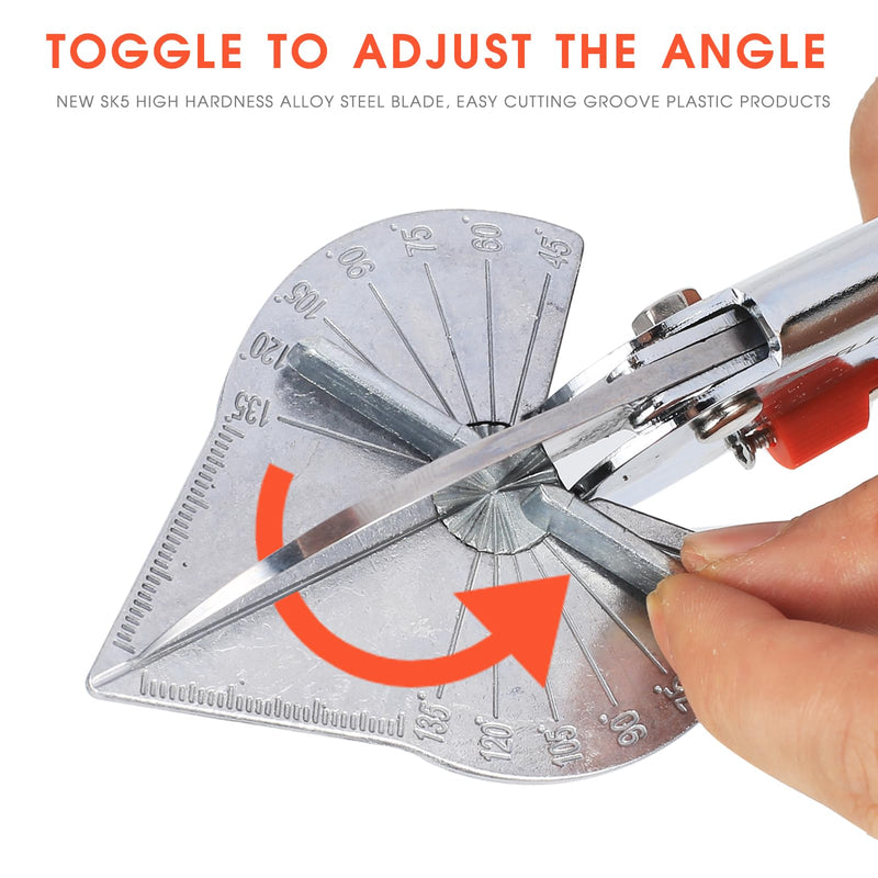 Miter Shears, Multifunctional Trunking Shears for Angular Cutting of Moulding and Trim, Adjustable at 45 to 135 Degree, Hand Tools for Cutting Soft Wood, Plastic, PVC, |LFXP3101S 3101S
