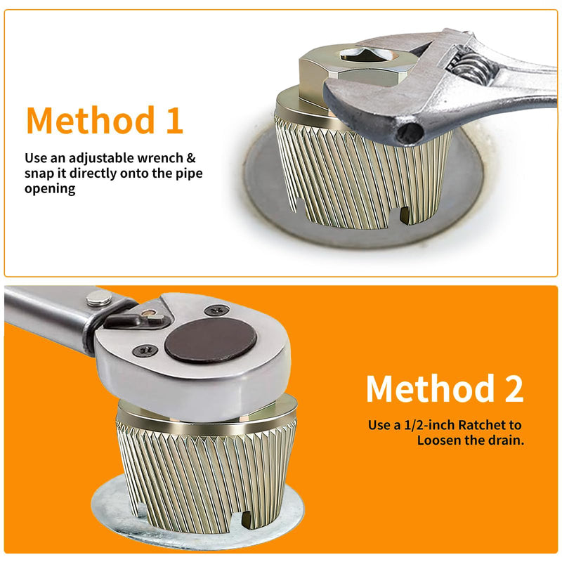 1.5"+1.75"Tub Drain Removal Tool, Bathtub Drain Extractor for The Old, Broken, Stubborn, Rusted Drain Tub Bathtub Stopper, Strong Grab Plumbing Tools 1.5inch+1.75 inch
