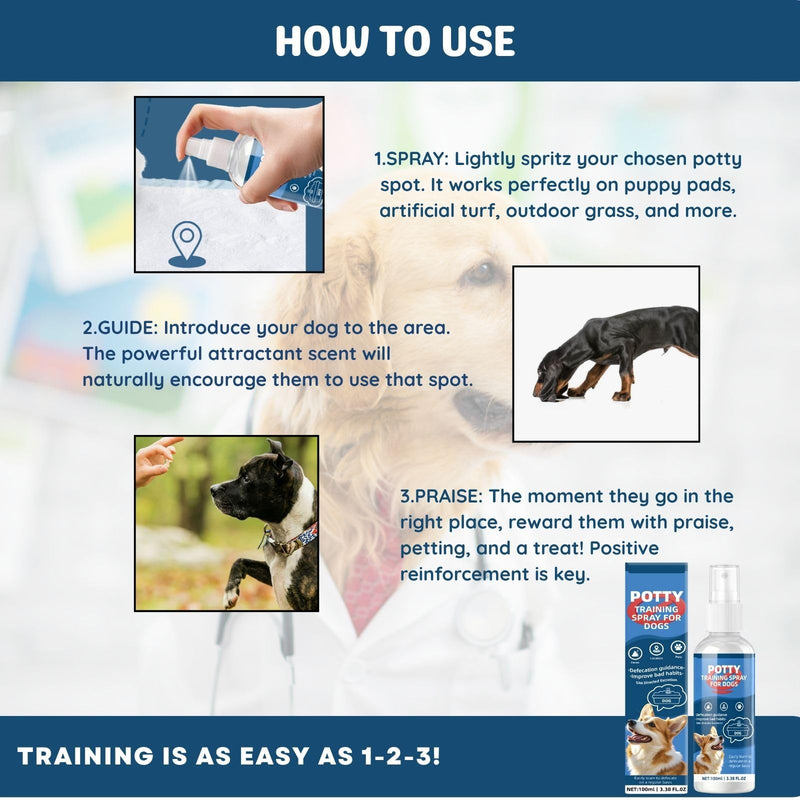 Potty Training Spray for Dogs,Pee Spray for Dogs Training,Puppy Potty Training Spray,Dog Pee Training Spray for Designated Potty Area for Indoor & Outdoor,100ML