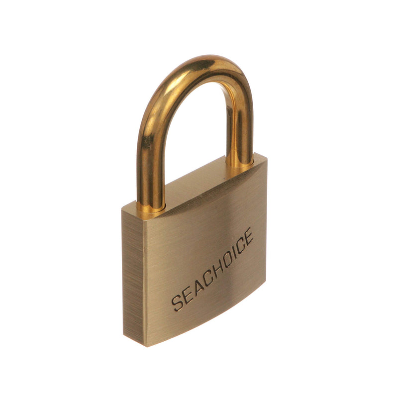 Seachoice Solid Brass Padlock, 1.25 in 2 In. 3 Keys