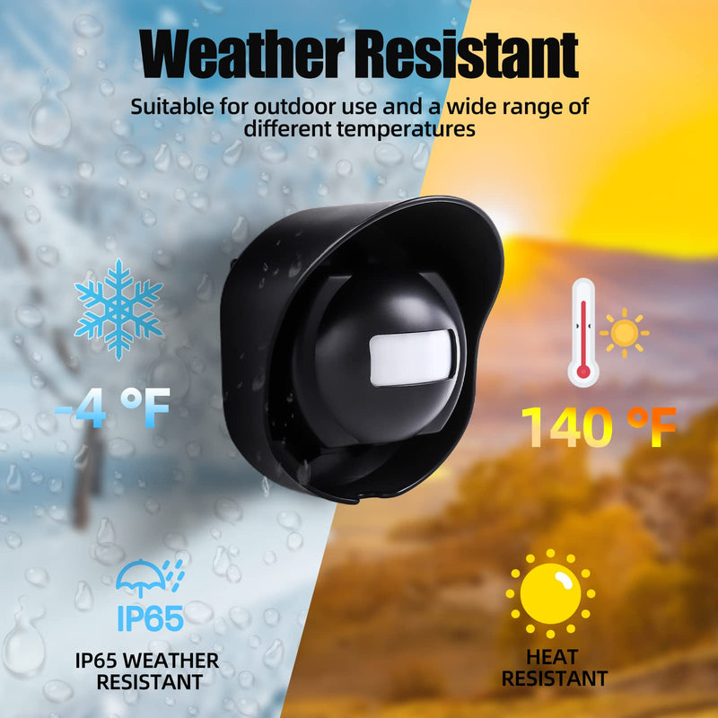 Driveway Alarm-328ft Long Range Wireless Driveway Alarm Weatherproof Outdoor Motion Sensor&Detector Security Alert-Protect Outdoor/Indoor Property-1 Receiver and 4 Sensors-38 Chimes waterproof 4-1 - NewNest Australia