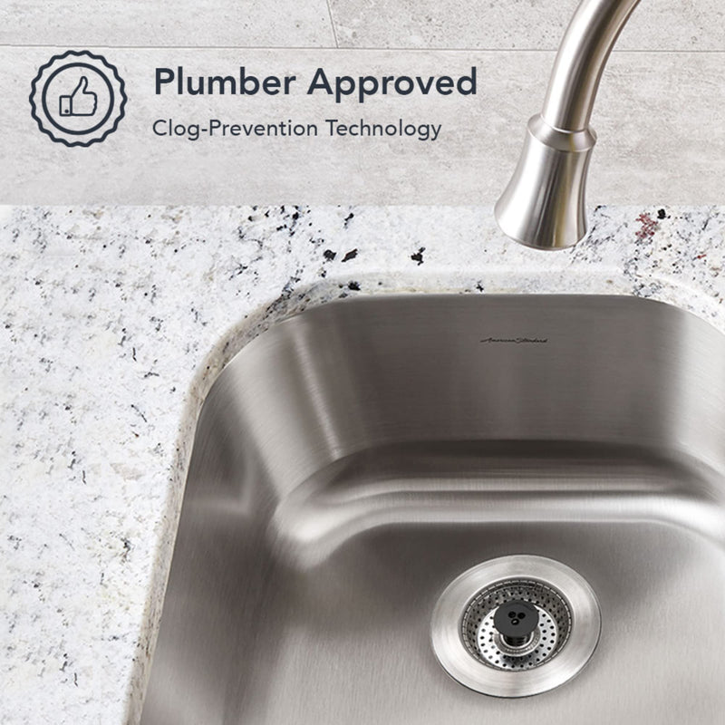 Kitchen SinkShroom Revolutionary Clog-Free Stainless Steel Sink Strainer, Chrome gray 1-(Pack)