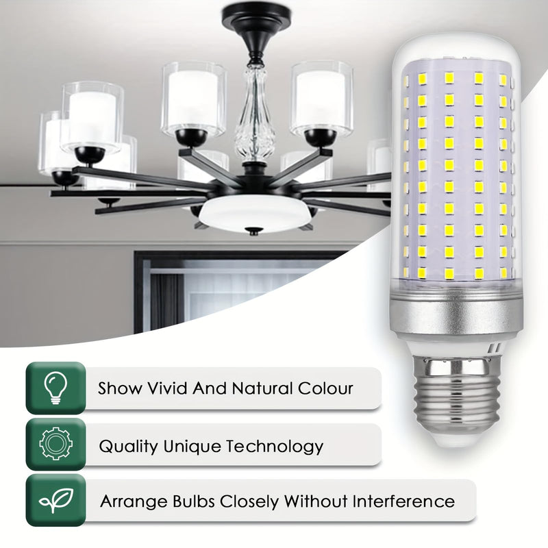 HJFF 4pcs LED Light Bulb 5000LM 350w Equivalent Super Bright 6000K Cool Daylight White 40W LEDs Bulb E26/E27 Medium Base for Outdoor Indoor Home Garage Backyard LED Corn Light Bulb 40w 5000k