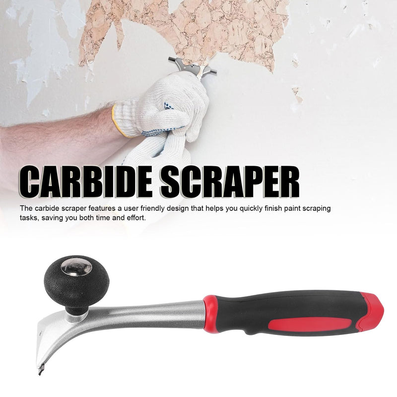 Premium Ergonomic Carbide Scraper, Scraper Tool for Removing Varnish Paint Glue Resin Dry Glaze Putty Scratch, Carbide Paint Scraper Anti Slip Paint Remover Premium