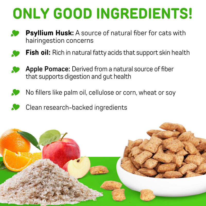 Hairball Control Cat Treats - Hairball Treatment for Cats,Cat Hairball Remedy & Relief for Cats-Cat Hairball Control with Psyllium Seed Husk and Vitamins,Promotes Skin & Coat,Digestive,Urinary Health