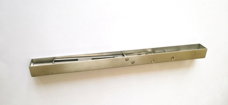 TOGU 10" Solid Stainless Steel Lever Action Flush Bolt, Concealed Security Lock For Composite, Wood, Double & Dummy Doors, Brush Stainless Steel Finish
