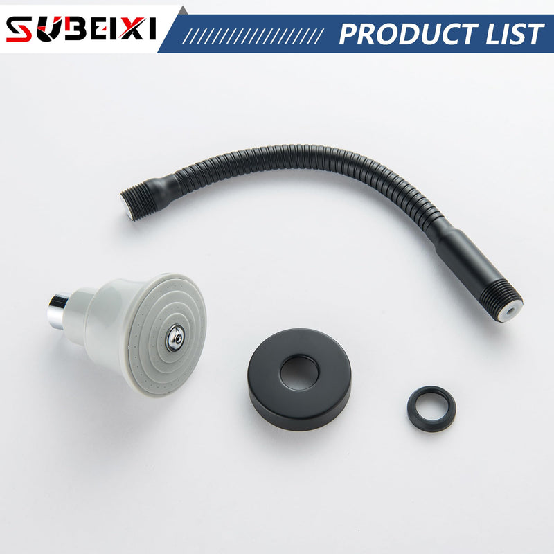 Adjustable Shower Arm with 3" High Pressure Shower Head, Powerful Pressure Boosting Rain Showerhead with Adjustable Swivel Brass Ball Joint