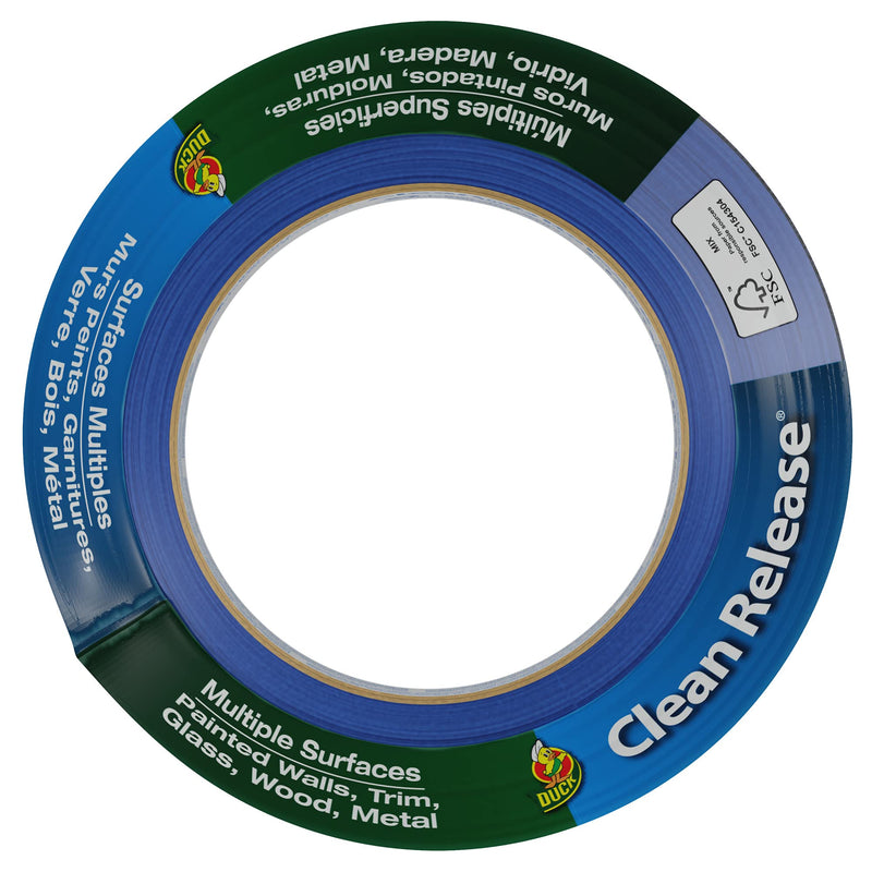 Duck Brand Clean Release Painter's Tape, 0.94 Inch x 60 Yards (240193) 1 Roll, 0.94" x 60 Yds