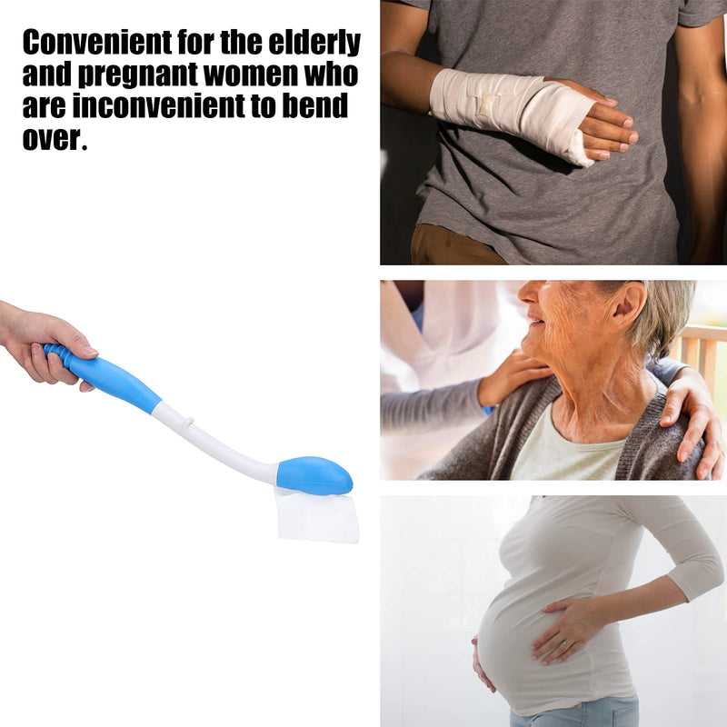 Toilet Aids for Wiping, Folding Toilet Aid Wiper Comfort Toilet Paper Tissue Grip Wipe Butt Wiper Self Assist Bathroom Aid with Storage Bag for Limited Mobility Elderly