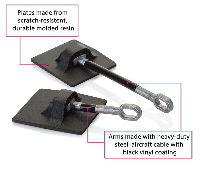 2-Pack Refrigerator Lock (2-Pack, Black Without Padlock) 2-Pack, Black Without Padlock