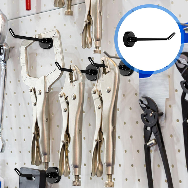 6pcs Magnetic Hooks, 1.7lb 3 Inch Long Heavy Duty Magnet Hooks Strong Magnetic Cruise Hooks Wall Hooks Magnetic Hangers for Cruise Ship Garage Kitchen Refrigerator (Black) Black